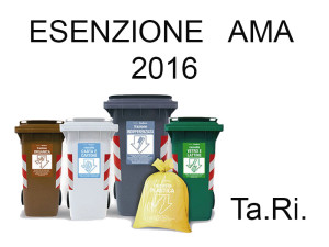 tassa rifiuti esenzione ama 2016 tari roma