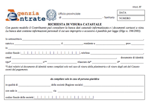 Richiesta visure catastali caf roma trastevere